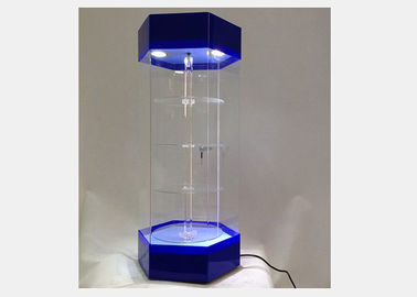 China Multi Color Rotary Acrylic Retail Display Stands 4 Storey High Strength Titanium Alloy Material supplier