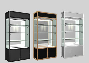 China Fashion Metal Jewellery Display Cabinet , Durable MQ-030 Tall Glass Display Cabinet supplier