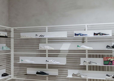 China Saves Space Wall Mounted Shoe Display With Iron Material Strong Bearing Capacity supplier
