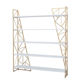 China 5 Storey Metal Purse Display Shelves , Retail Shoe Display Stands Any Color Available supplier