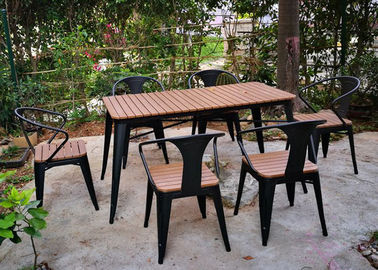 China Simple Modern Solid Wooden Outdoor Furniture Balcony Table Chair Set For Leisure Cafe Bar supplier