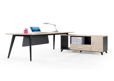 China Simple Practical Modern Office Furniture , Boss Office Desk Smooth Lines Strong Durable supplier