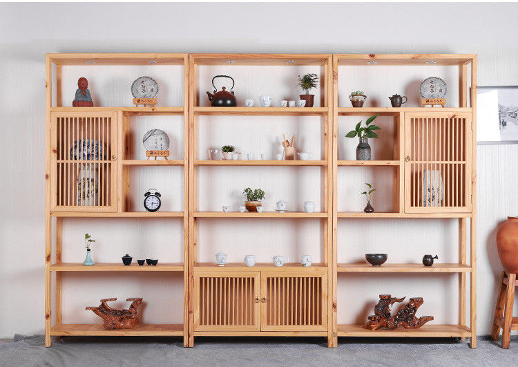 Pinewood Multi Storey Shop Display Showcase Home Storage Cabinet