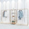 Nordic Design Golden Standing Clothes Rack , Shop Ground Clothing Display Rack supplier
