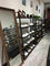 Black Modular Shoe Store Display Shelves Stable Structure For Shoe Specialty Stores supplier