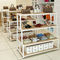 Easy Install Shoe Shop Display Stands , Wooden Shoe Display With Eco Friendly Materials supplier