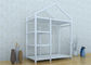 European Style Metal Display Racks And Stands White Garment Frame House Like Shape supplier
