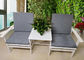 White Leisure Solid Wooden Outdoor Furniture Non Pollution For Park / Beach supplier