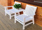 White Leisure Solid Wooden Outdoor Furniture Non Pollution For Park / Beach supplier