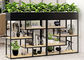 Delicate Balcony Flower Pot Shelf , Plants Metal Garden Shelves Multi Functional Fence supplier