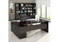 Beautiful Manager Office Furniture / Modern Office Desk Light Walnut / Black Color Custom supplier