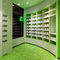 Fashionable Pharmacy Display Cabinet , Green Retail Pharmacy Shelving Multi Combination supplier