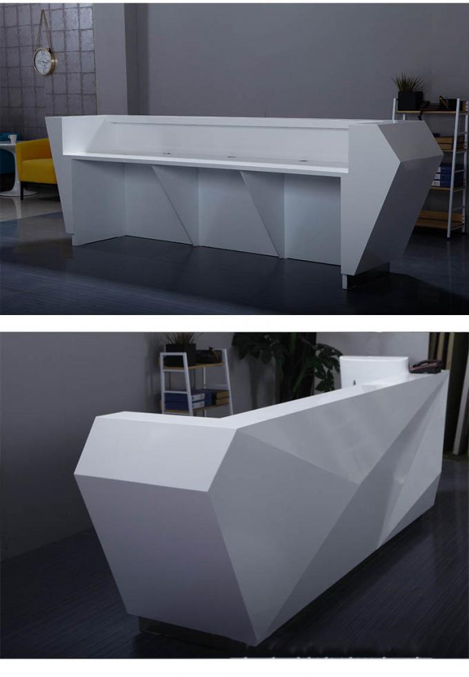 Fashionable Shape Reception Desk Display Case Luxury For High End