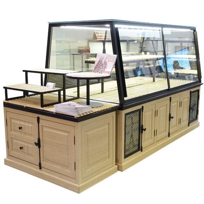 High End Glass Bakery Display Cases Non Refrigerated Non Toxic Materials