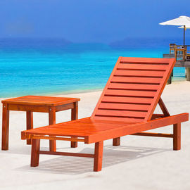 China Beach Chair Solid Wooden Outdoor Furniture Folding Recliner Sofa For Hotel Swimming Pool supplier