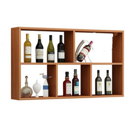 China Anti Crack Wooden Shop Display Showcase / Wall Mounted Wine Rack Stable supplier