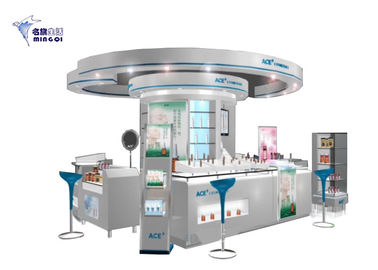 China Fashionable Cosmetic Store Furniture Kiosk Customized Non Toxic Material supplier