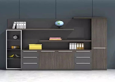 China Beautiful Gray Office Cabinets Wood , Boss Office Furniture Various Shapes Available supplier