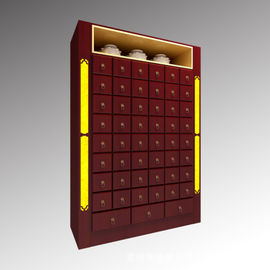 China Traditional Medicine Chinese Pharmacy Store Display Rack With Non Toxic Wood Materials supplier
