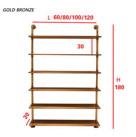 Wood / Metal Indoor Shoe Rack Display Shelves Modern 6 Layers Store Fittings supplier