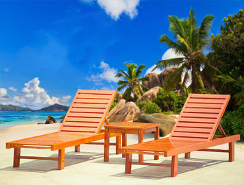 Beach Chair Solid Wooden Outdoor Furniture Folding Recliner Sofa For Hotel Swimming Pool supplier