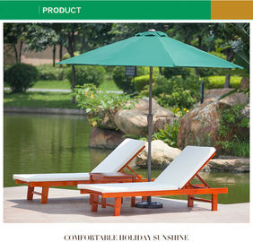 Beach Chair Solid Wooden Outdoor Furniture Folding Recliner Sofa For Hotel Swimming Pool supplier