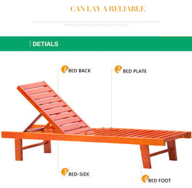 Beach Chair Solid Wooden Outdoor Furniture Folding Recliner Sofa For Hotel Swimming Pool supplier