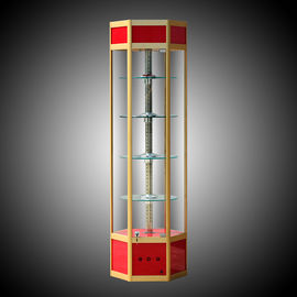 Rotary Lighting Gifts Shop Display Showcase 53*53*100 Size With Titanium Alloy Material supplier