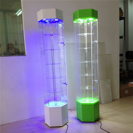 Rotary Acrylic Display Showcase / Acrylic Display Rack Practical For Mobile Phone Shop supplier