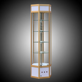 Generous Rotary Acrylic Display Showcase Mobile Lighting 53 * 53 * 100 Size Custom Color supplier