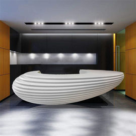 Special Shape Modern Reception Desk , Reception Desk Furniture Customized Color supplier