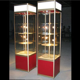 Multifunctional Delicate Store Display Case , Glass Display Cabinet With Lights supplier