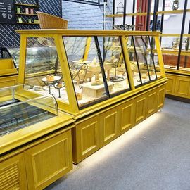 Customized Bakery Glass Display Case High Temperature Resistance With Led supplier