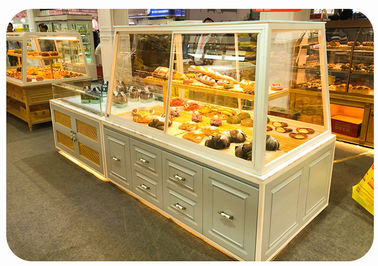 Customized Bakery Glass Display Case High Temperature Resistance With Led supplier