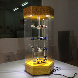 Multi Color Rotary Acrylic Retail Display Stands 4 Storey High Strength Titanium Alloy Material supplier