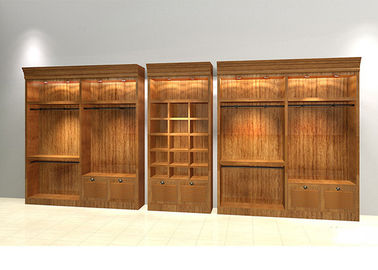 Wooden Clothing Display Showcase Anti Crack Multi Functional Any Size Available supplier