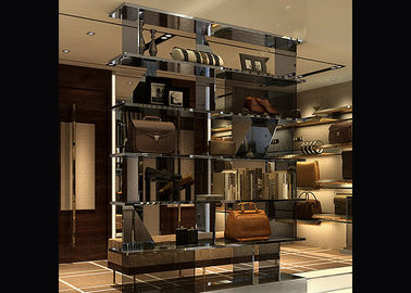 Brand Men's Retail Store Clothing Racks , Luxurious Metal Clothes Rack For Shopping Mall supplier