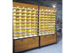 Wooden Eyeglass Display Case / Eyewear Display Case Double Side With Light supplier