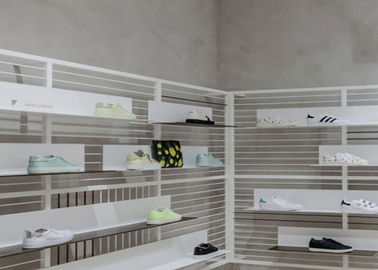 Saves Space Wall Mounted Shoe Display With Iron Material Strong Bearing Capacity supplier