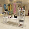 White Simple Shoe Display Stands , Multi Functional Combination Display Shelves For Shoes supplier