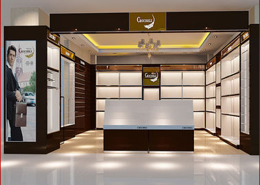 Boutiques Bag Shoe Store Display Shelves Luxury Wooden Customized Size supplier