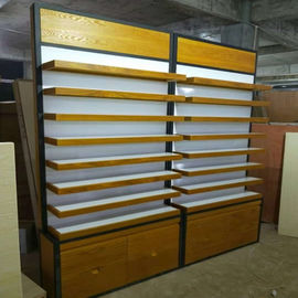 Multi Layers Wood Sunglasses Display Rack , White Eyeglass Frame Display Stand supplier