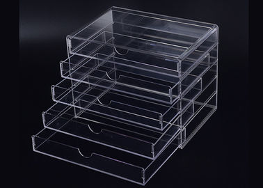 Plexiglass Acrylic Display Showcase / Lipstick Storage Case Multi Functional With Drawer supplier