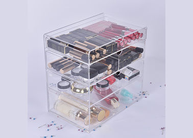 Plexiglass Acrylic Display Showcase / Lipstick Storage Case Multi Functional With Drawer supplier