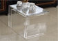 Modern Design Acrylic Tea Table , Transparency Plexiglass Display Case Three Set Coffee Desk supplier