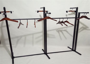 Steel Black Clothing Metal Display Racks And Stands With Two / Three / Four Arms Available supplier