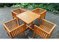 Waterproof Garden Table And Chairs , Solid Wooden Garden Furniture Stable Durable supplier