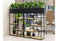 Delicate Balcony Flower Pot Shelf , Plants Metal Garden Shelves Multi Functional Fence supplier