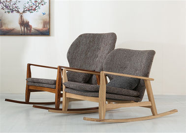 Nordic Style Leisure Solid Wood Rocking Chair Indoor With Healthy Non Toxic Materials supplier