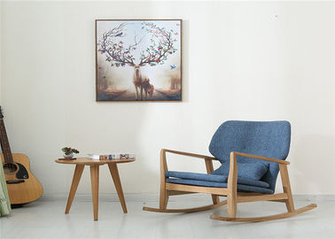 Nordic Style Leisure Solid Wood Rocking Chair Indoor With Healthy Non Toxic Materials supplier